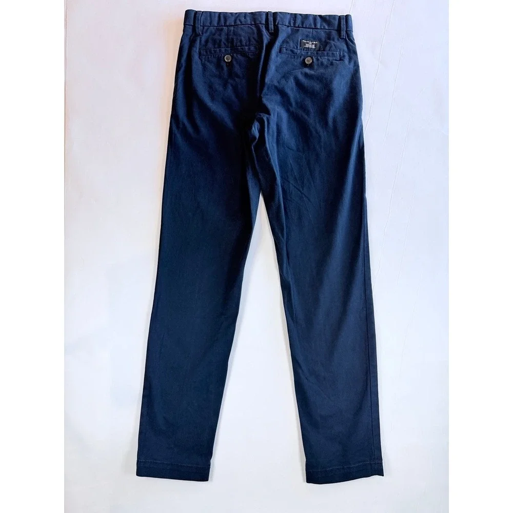 Banana Republic‎ Lived-In Chino Pants Mens 29x32 Navy Blue Skinny Fit Stretch